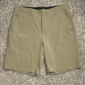 Volcom Men's Khaki Flat Front Shorts